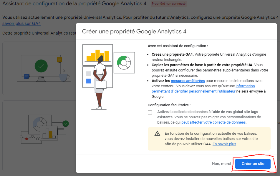 assistant de configuration Google Analytics 4